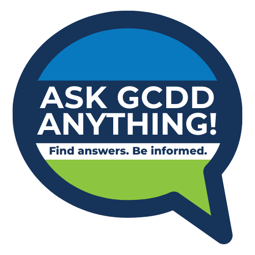 GCDD AskGCDDAnything logo
