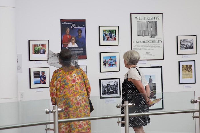 Visitors at the Embracing Possibilities Exhibit
